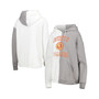 Women's Gray, White USC Trojans Split Pullover Hoodie