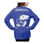 Women's Royal Kansas Jayhawks The Big Shirt Oversized Long Sleeve T-shirt