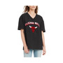 Women's Black Chicago Bulls Ashley V-Neck T-shirt
