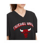 Women's Black Chicago Bulls Ashley V-Neck T-shirt