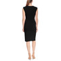 Petite Asymmetrical-Neck Ruched Sheath Dress