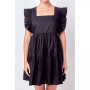 Women's Ruffled Dress with Smocking Detail