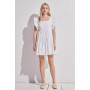 Women's Ruffled Dress with Smocking Detail