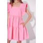 Women's Ruffled Dress with Smocking Detail