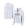 Women's Branded White Milwaukee Brewers Striped Arch Pullover Hoodie