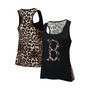 Women's Threads Black Boston Red Sox Leopard Tank Top