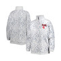 Women's Heather Gray Oklahoma Sooners Leopard Quarter-Zip Sweatshirt
