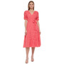 Women's Primrose Burnout Ruched-Sleeve Midi Dress
