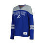 Women's Blue Tampa Bay Lightning Abigail V-Neck Long Sleeve T-shirt