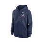 Women's Navy Atlanta Braves Big Game Pullover Hoodie