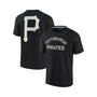 Men's and Women's Black Pittsburgh Pirates Super Soft Short Sleeve T-shirt