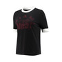 Women's Black Miami Heat Slim Ringer T-shirt