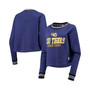 Women's Purple LSU Tigers Cali Cozy Raglan Crop Pullover Sweatshirt