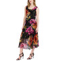 Women's Floral-Print Cowl-Neck Midi Dress