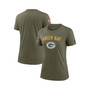 Women's Olive Green Bay Packers 2022 Salute To Service Legend T-shirt
