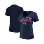 Women's Navy New England Patriots Post Season V-Neck T-shirt