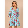 Womens Cassatt Wrap Mini Dress