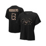 Women's Threads Aaron Rodgers Black New York Jets Leopard Player Name and Number Tri-Blend T-shirt