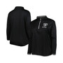 Women's Branded Black Las Vegas Raiders Plus Size Worth the Drive Quarter-Zip Top