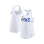 Women's White Los Angeles Rams Team Name City Tri-Blend Racerback Tank Top