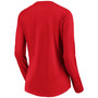 Women's Red Cincinnati Reds Victory Script V-Neck Long Sleeve T-shirt