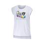 Women's White Las Vegas Raiders Greetings From Muscle T-shirt