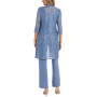 3-Pc. Sequined Lace Pantsuit & Jacket