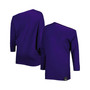 Women's Purple Baltimore Ravens Twisted Tri-Blend Asymmetrical 3/4-Dolman Sleeve Sweatshirt