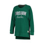 Women's Green Oregon Ducks Steamboat Animal Print Raglan Pullover Sweatshirt
