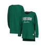Women's Green Oregon Ducks Steamboat Animal Print Raglan Pullover Sweatshirt