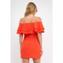 Women's Ruffled Off Shoulder Mini Dress