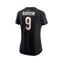 Women's Joe Burrow Black Cincinnati Bengals Player Name and Number T-shirt