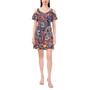 Women's Paisley-Print Cold-Shoulder Dress
