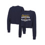 Women's Threads Navy Denver Nuggets 2023 NBA Finals Champions Top Pick Crop Long Sleeve T-shirt