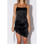Women's Side Ruched Satin Dress