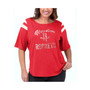 Women's Red, White Houston Rockets Plus Size Point Guard Slub Jersey 3/4-Sleeve T-shirt