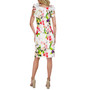 Women's Printed Ruffle-Shoulder Sheath Dress