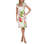 Women's Printed Ruffle-Shoulder Sheath Dress