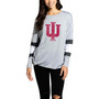 Women's Heather Gray Indiana Hoosiers Swell Stripe Long Sleeve T-shirt