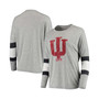 Women's Heather Gray Indiana Hoosiers Swell Stripe Long Sleeve T-shirt