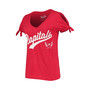 Women's Heathered Red Washington Capitals First String V-Neck T-shirt