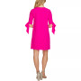 Women's Tie Cuff 3/4-Sleeve Crew Neck Shift Dress