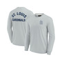 Men's and Women's Gray St. Louis Cardinals Super Soft Long Sleeve T-shirt