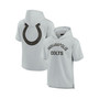 Men's and Women's Gray Indianapolis Colts Super Soft Fleece Short Sleeve Hoodie