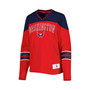 Women's Red Washington Capitals Abigail V-Neck Long Sleeve T-shirt