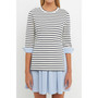 Women's Striped Knit and Oxford Combo Dress