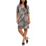 Petite Medallion-Print Elbow-Sleeve Sheath Dress