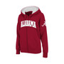 Women's Crimson Alabama Crimson Tide Arched Name Full-Zip Hoodie