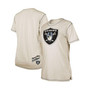 Women's Cream Las Vegas Raiders Split T-shirt