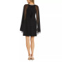 Women's Sequinned Lace Dress With Chiffon Cape